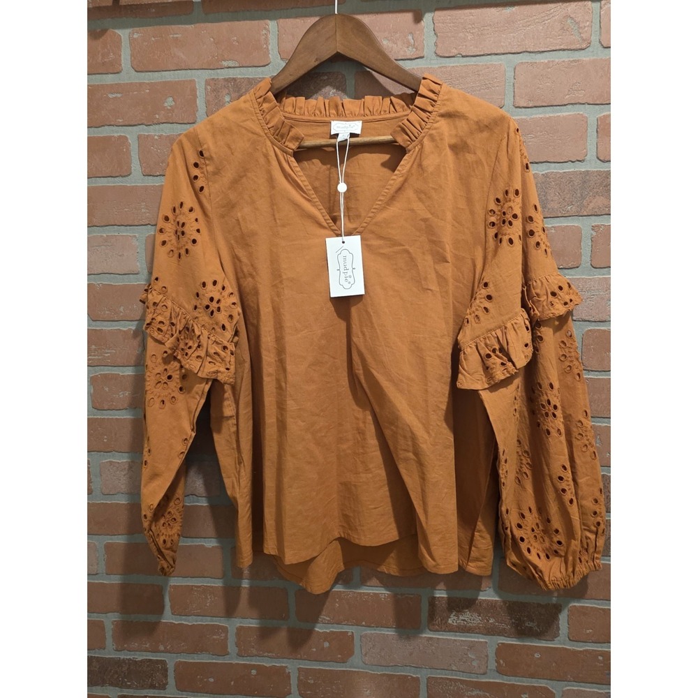 mud pie womens Shirt cotton small New W Tag. Bin25